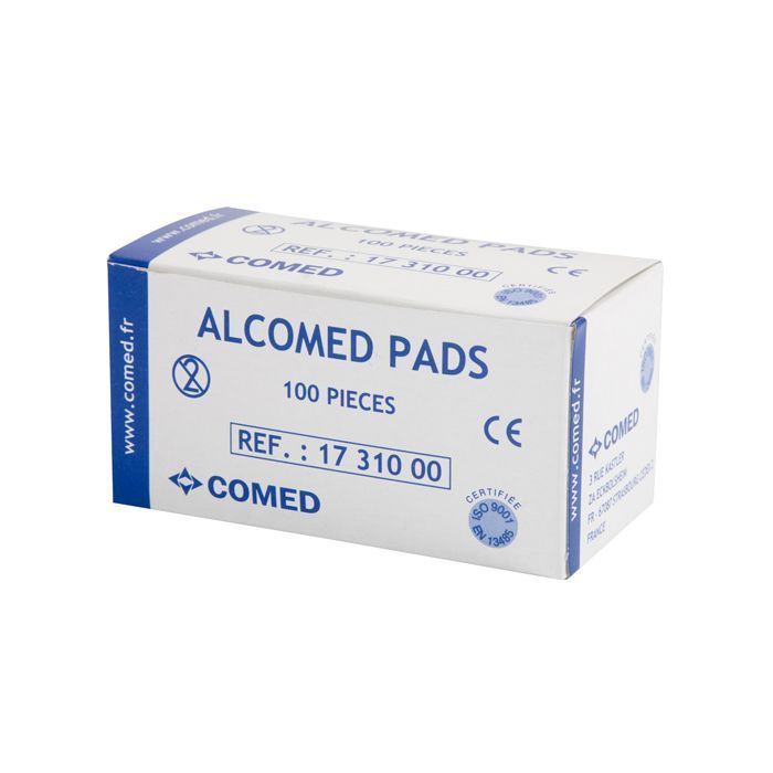 Tampon d'alcool à 70 % Alcomed Pads - Boîte de 100 - LD Medical