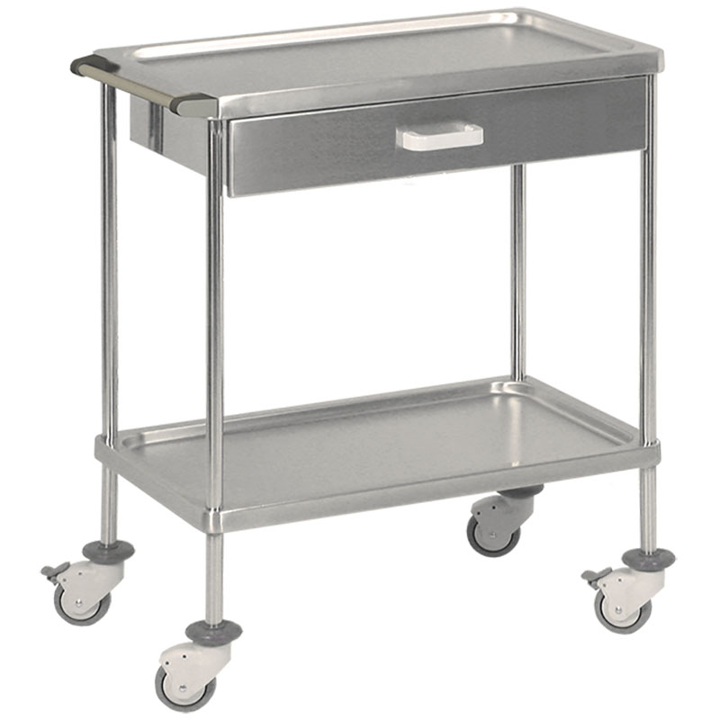 Carrello inox, 73 x 42 cm, con 2 vassoi e con cassetto Hidemar a 558,15 €